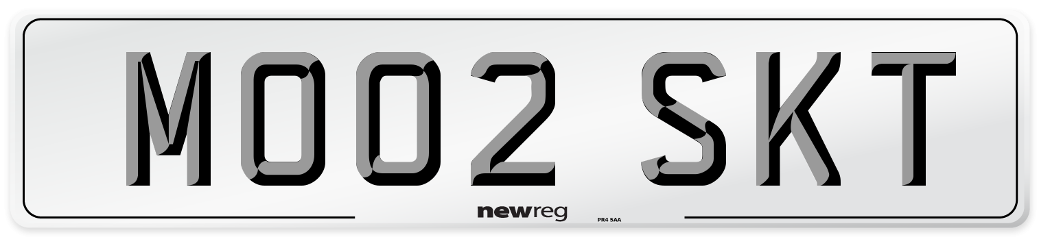 MO02 SKT Number Plate from New Reg